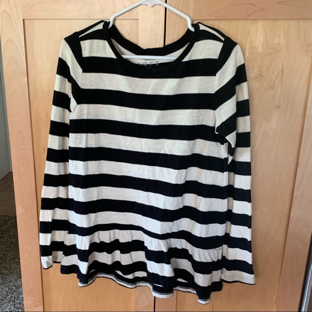 Ruffle long sleeve LOFT top size small